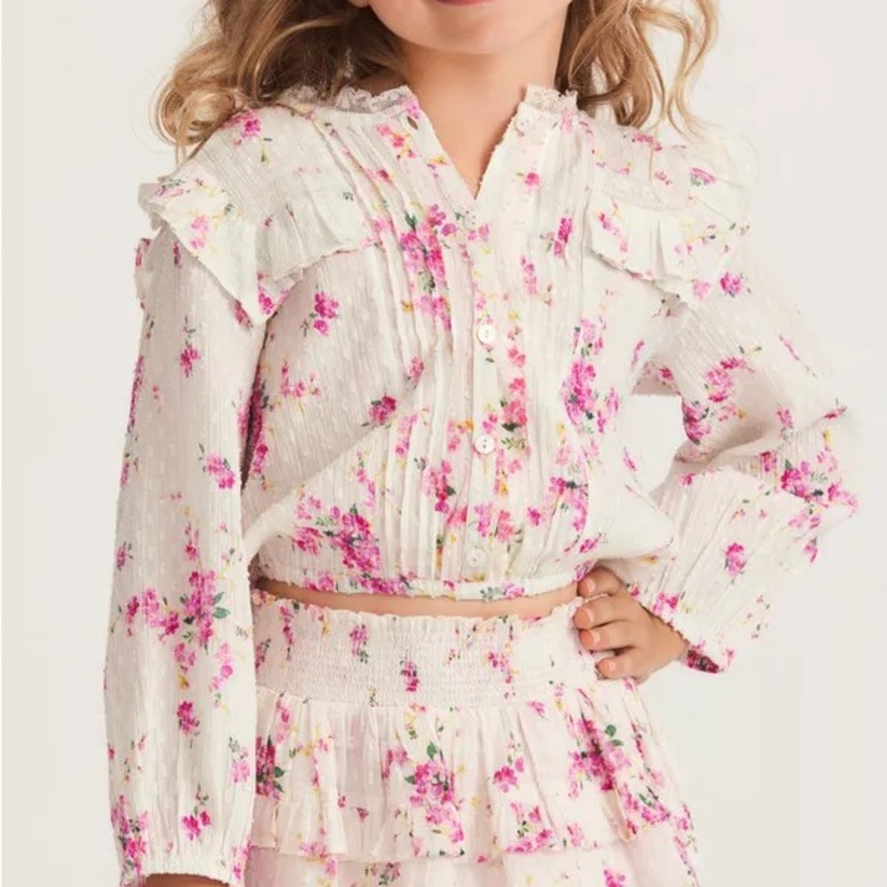 LoveShackFancy Kids Girls Oda Top - Size 2-3 Y